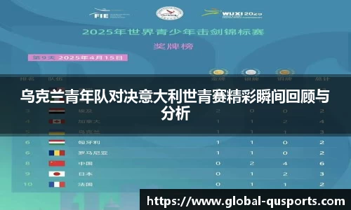 乌克兰青年队对决意大利世青赛精彩瞬间回顾与分析
